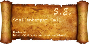 Staffenberger Emil névjegykártya