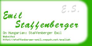 emil staffenberger business card